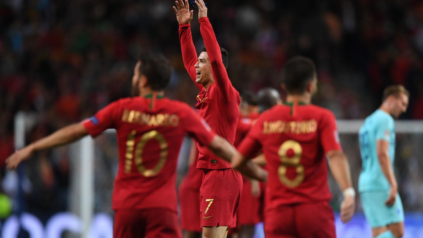 Portugiesischer Jubel: Cristiano Ronaldo und Co. haben ihr "Finale dahoam" gewonnen!