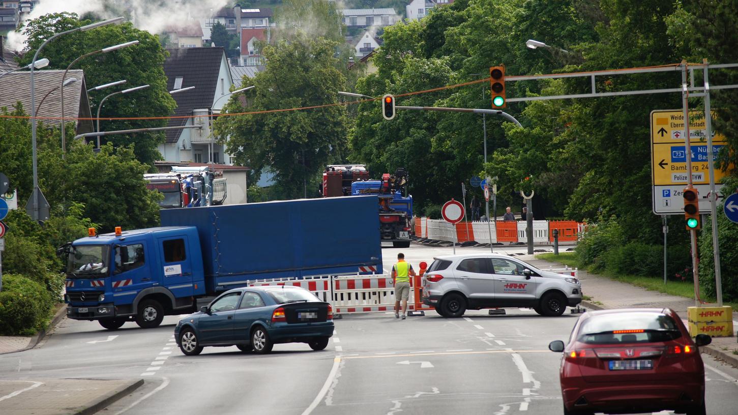 Forchheim: Zentraler Verkehrs-Knotenpunkt ist gesperrt