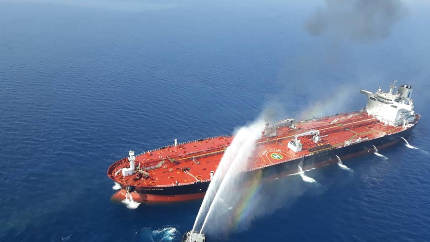 Nahe der Küste des Irans waren am frühen Donnerstagmorgen zwei Tanker beschädigt worden. Die "Front Altair" geriet nach Explosionen in Brand.