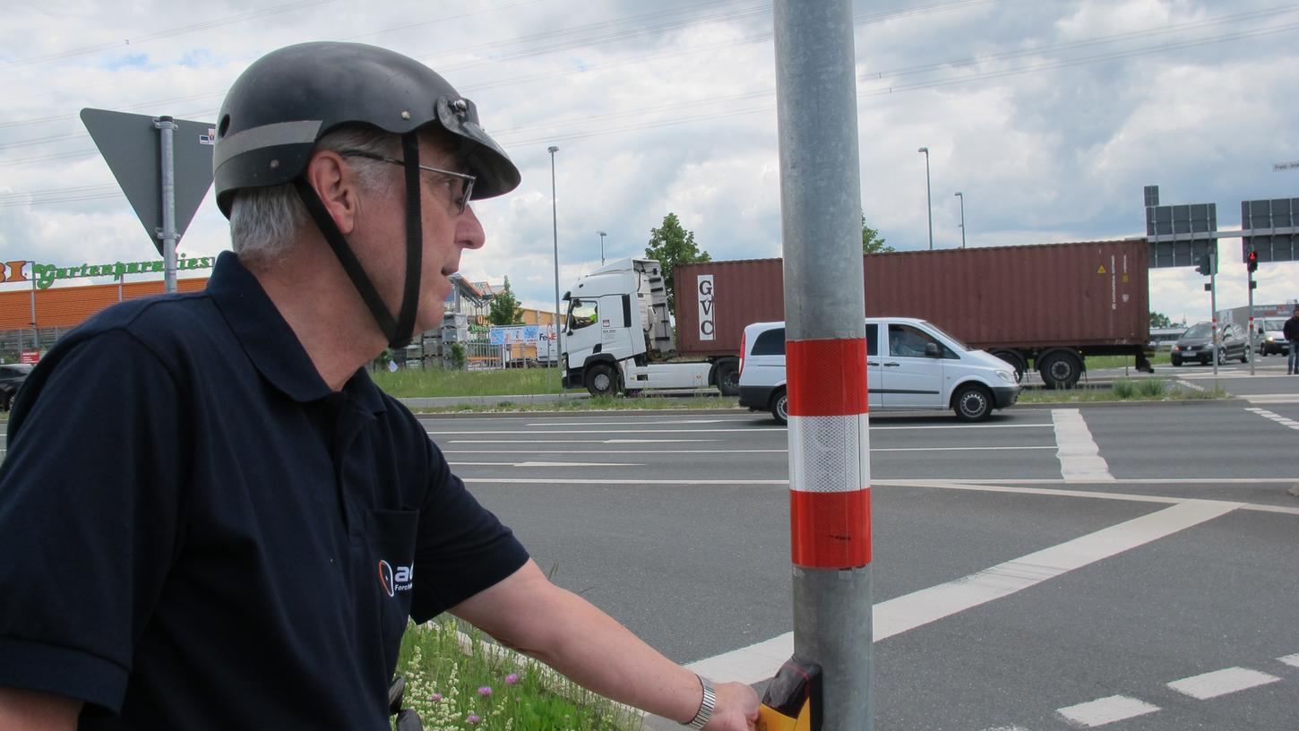 Über manche Ampelschaltungen in Forchheim ärgert sich nicht nur Gerhard Krahl vom ADFC, sondern auch weitere Radfahrerinnen und Radfahrer. 83 Prozent der Befragten bemängelten beim Fahrradklimatest die Ampelschaltungen.