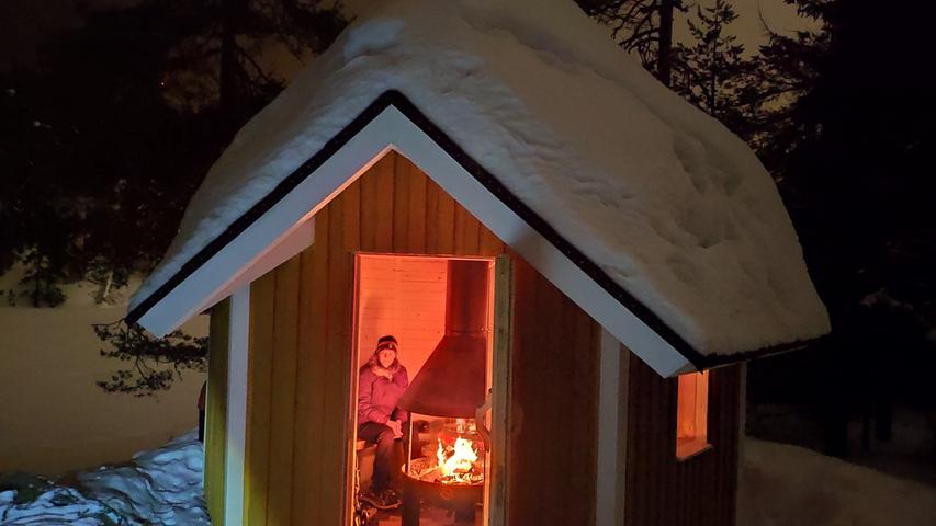 Gegen einen landestypische Einkehr in einer finnischen Grillkota - eine Art Grill mit Holzhütte außen rum - lässt sich trotzdem nichts einwenden.