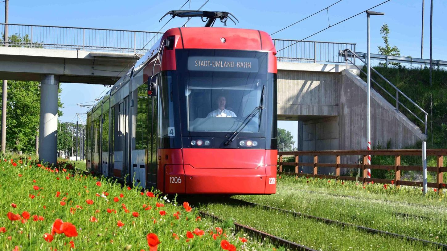 Mehr Rasen: Nürnbergs Tram-Gleise sollen grüner werden