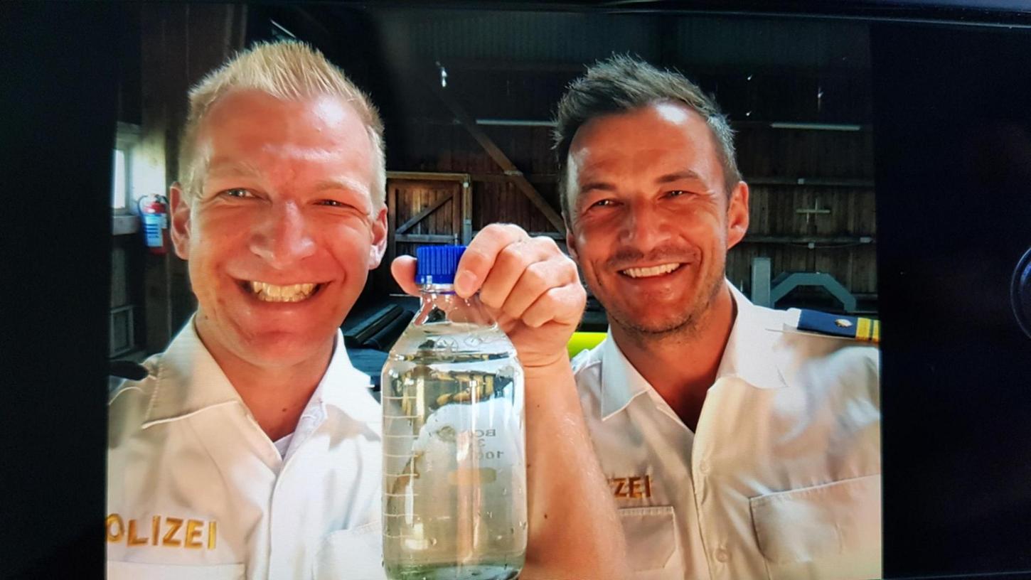 Das ist schon eher eine Seltenheit: Die Nürnberger Wasserschutzpolizei hat im Hafen etliche kleine Süßwasserquallen entdeckt.