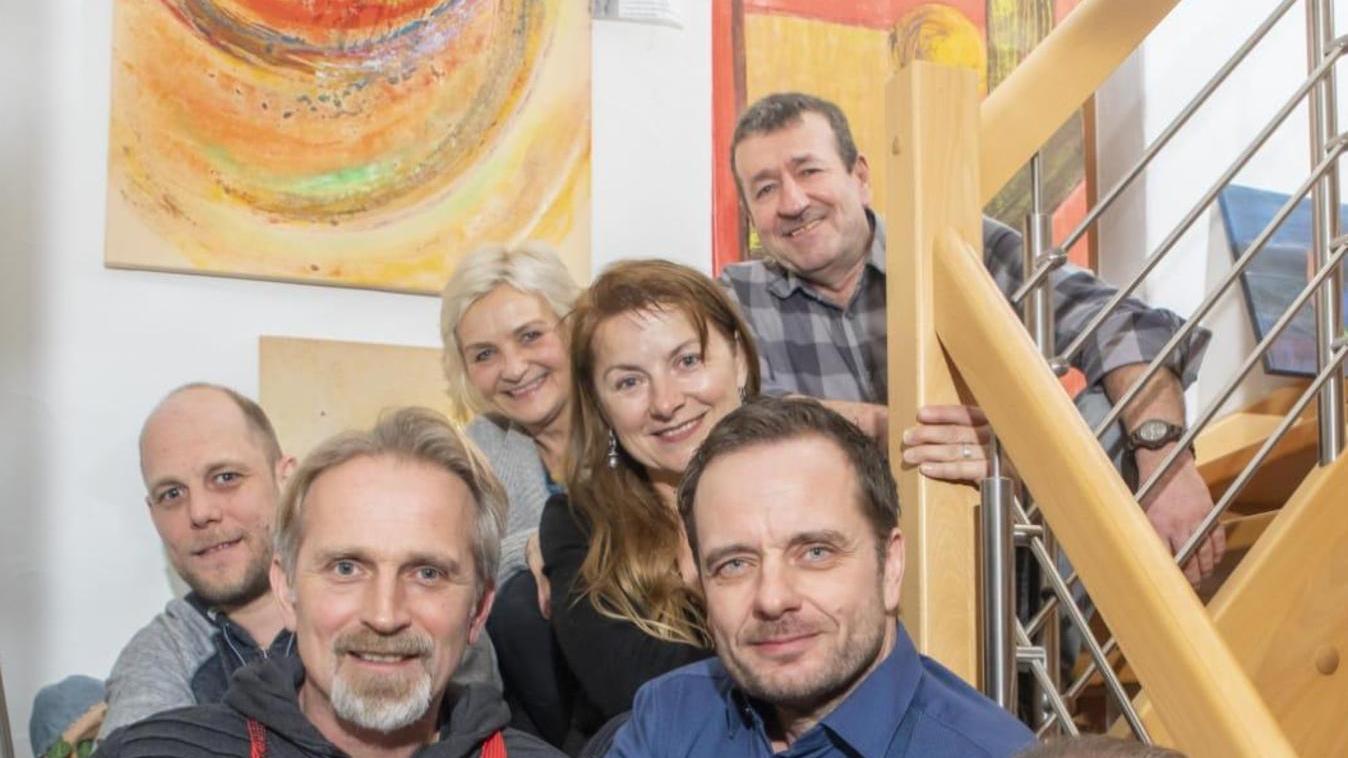 Acht Künstler bei der Weißenburger Kunstrallye