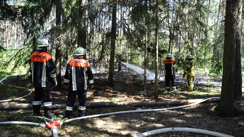 Vermutlich Glasscherben: Brand am Baggersee in Sengenthal