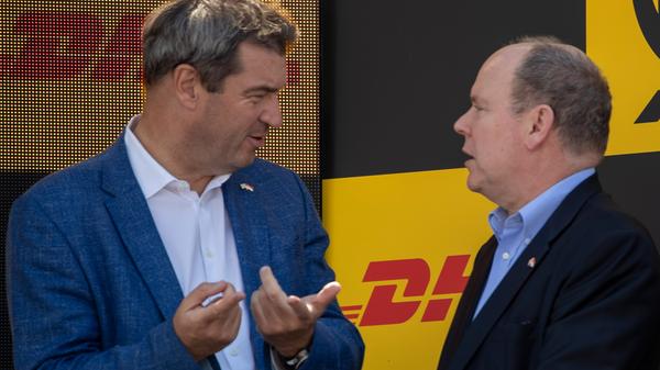 Für einen Plausch mit dem Fürsten nimmt sich der Bayerische Ministerpräsident Markus Söder offenbar gerne Zeit.