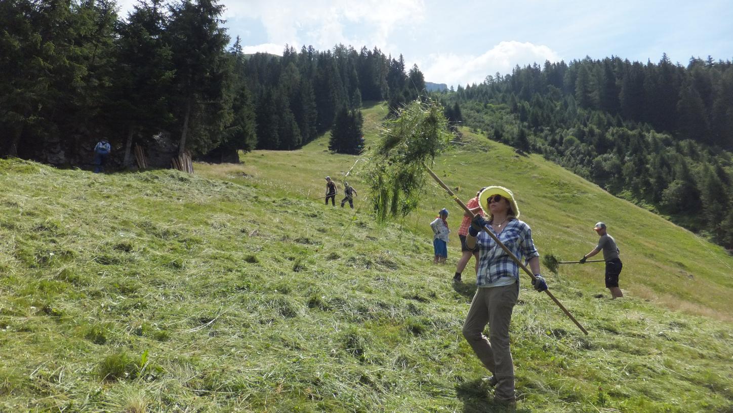 Auch wenn hinterher alle Knochen weh tun: Die Auszeit auf der Alm tut gut. Auch wenn hinterher alle Knochen weh tun: Die Auszeit auf der Alm tut gut.
