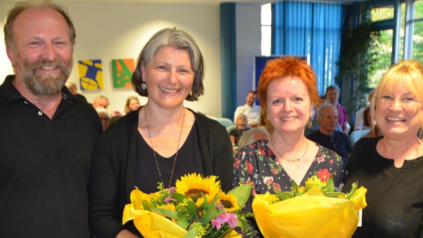 Christine Krieg (2. von links) will Schwabachs erste Oberbürgermeisterin werden.
