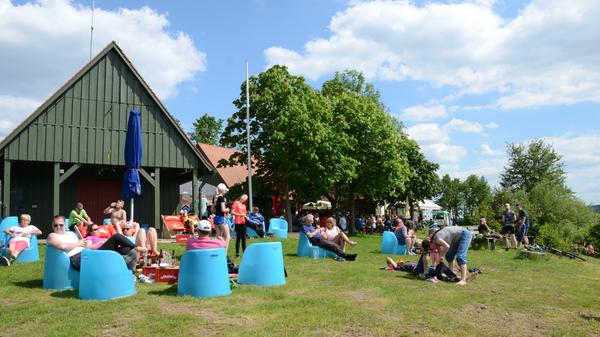 Gastronomischer Leuchtturm: der Insel-Biergarten in Gern am Altmühl-Überleiter.