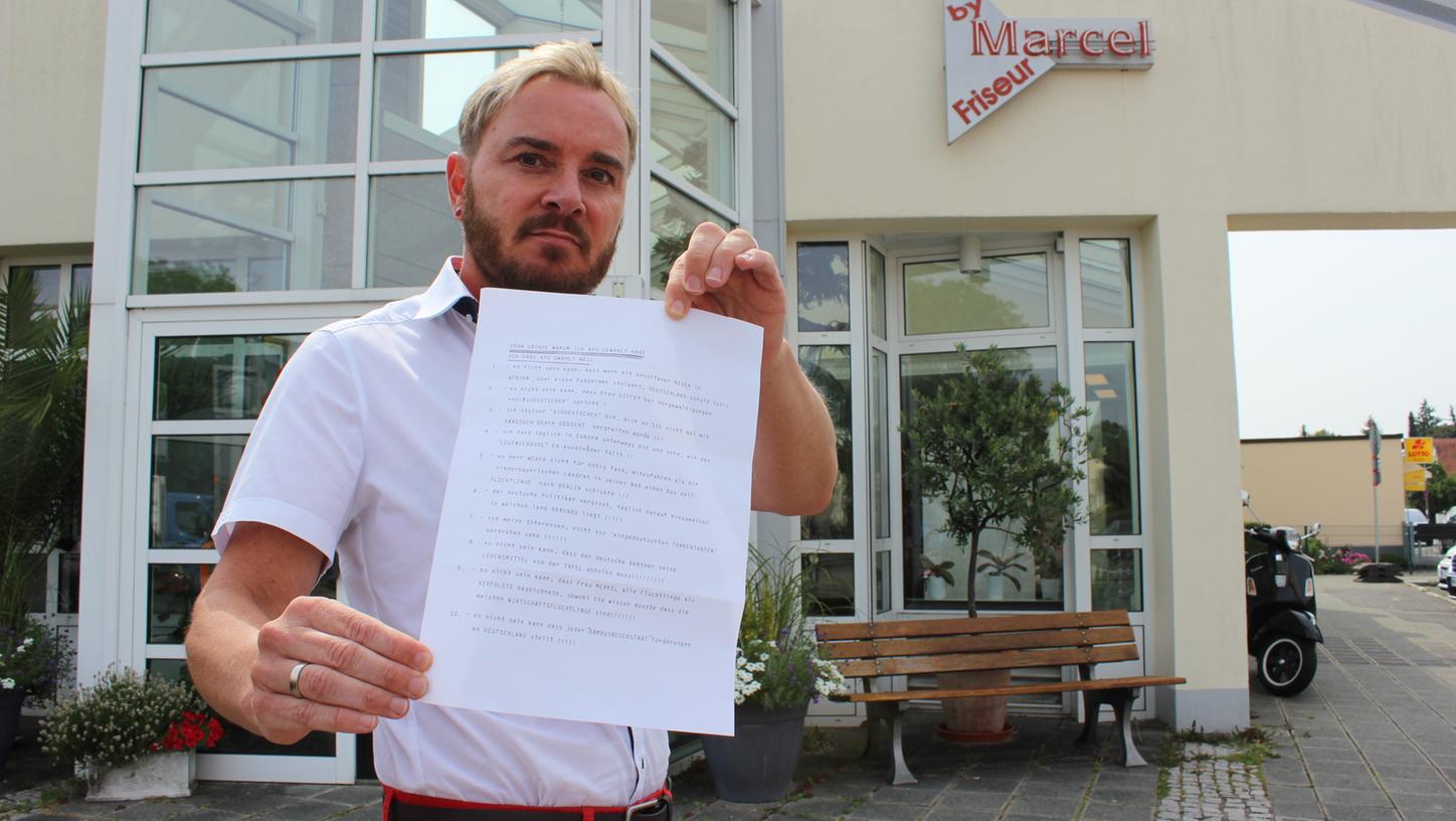 Hass-Brief gegen Nürnberger Promi-Friseur: Verdächtiger gefasst