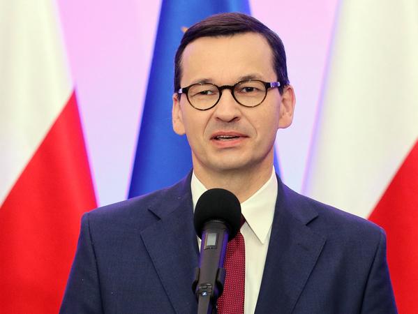 "Das ist nicht fair", sagt Polens Ministerpräsident Mateusz Morawiecki über die seiner Ansicht nach unzureichenden Reparationszahlungen .