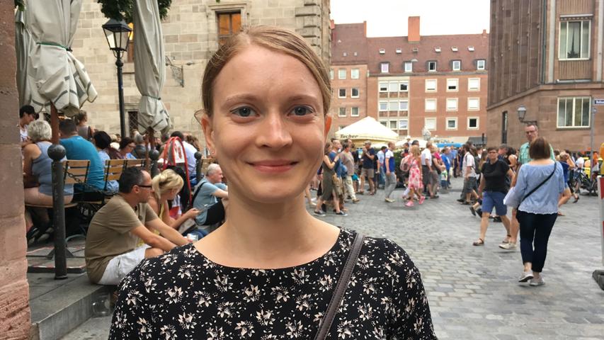 Maria Silacheva (31): "Mir hat das Bardentreffen sehr gut gefallen - wie immer. Die Bands befinden sich an viele Stellen und man kann zwischen ihnen spazieren gehen. Das ist immer wieder sehr spannend."