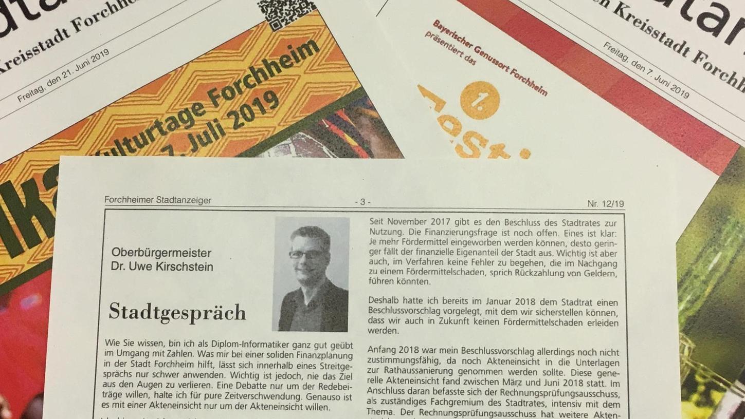 Forchheim: Landratsamt rügt OB Kirschstein für sein 