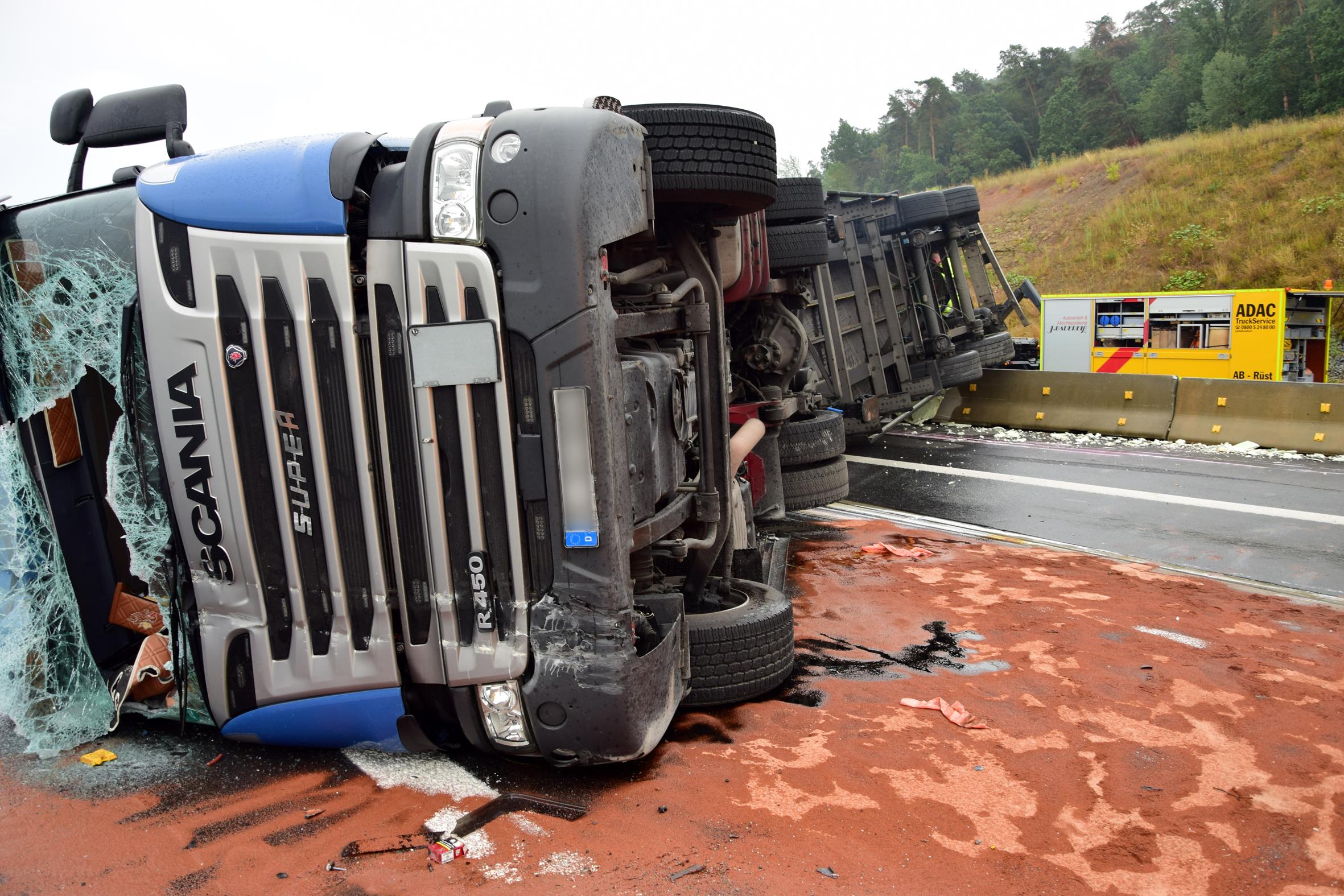 Lkw Sturzt In Baustelle Um Vollsperrung Auf A3 Hochstadt Schlusselfeld Nordbayern