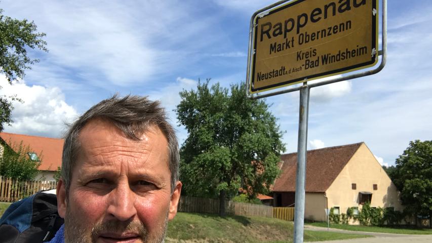 Nach vier Tagen endet die Tour von Hans-Peter in Rappenau - schön war`s.