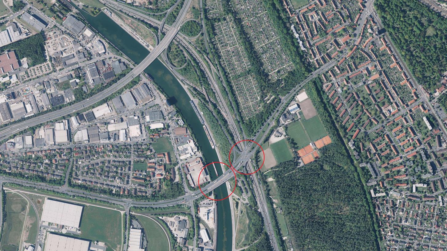 Die Brücken der Hafenstraße über den Main-Donau-Kanal und über die Südwesttangente müssen saniert werden.