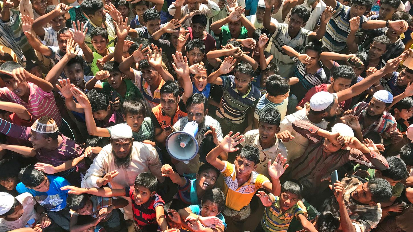 Die Zahl der Flüchtlinge, hier Angehörige der Rohingya in Bangladesch, ist so hoch wie noch nie zuvor.