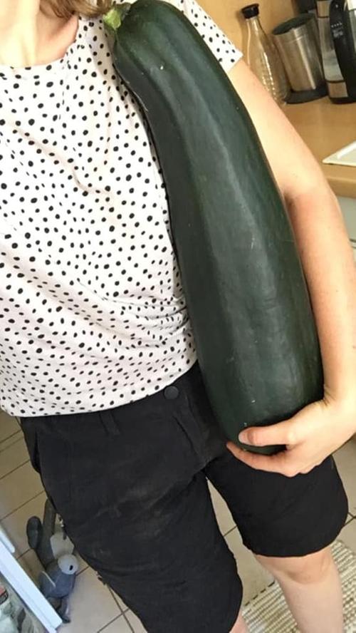 Eine Monster-Zucchini der besonderen Art präsentiert uns Userin Mara.