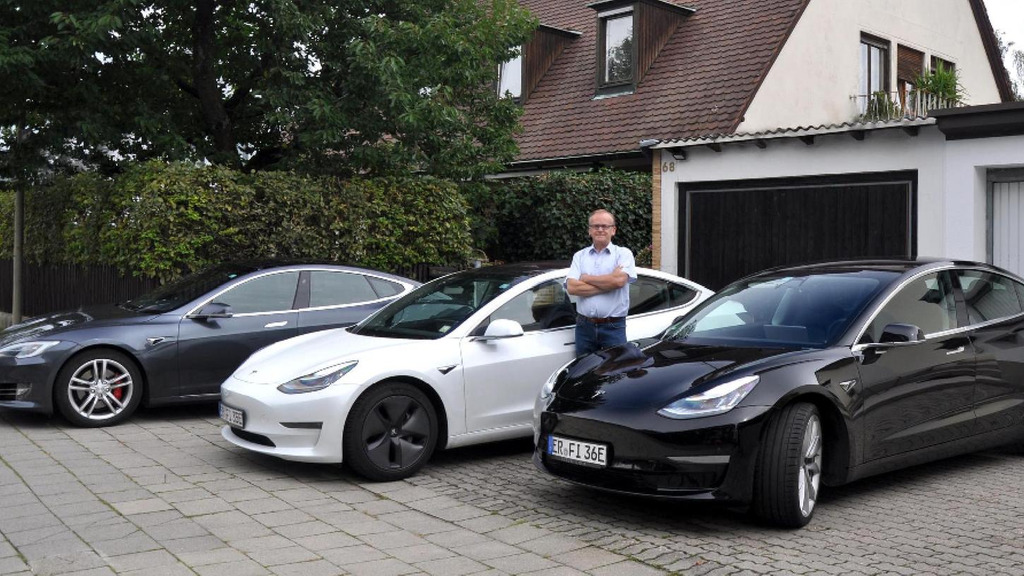 Erlanger vermietet E-Autos der Marke Tesla
