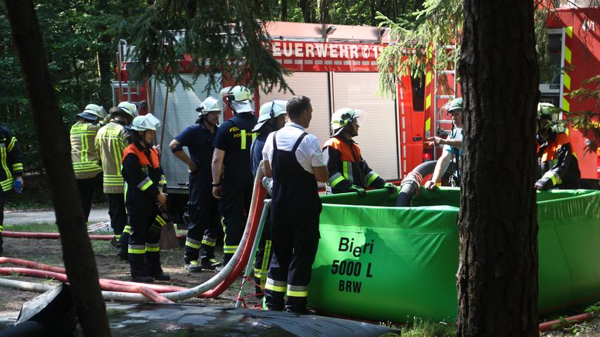 Waldbrand in Forchheim: Großübung der Rettungskräfte in Burk