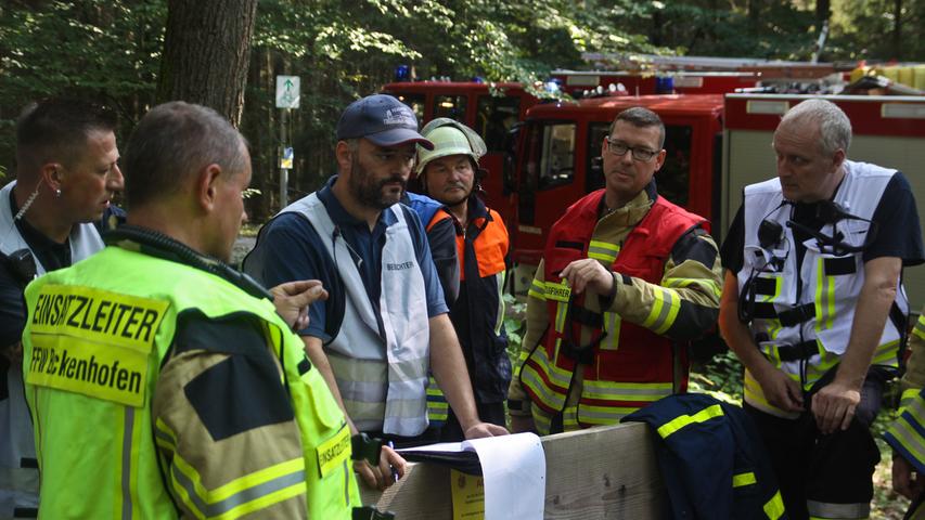 Waldbrand in Forchheim: Großübung der Rettungskräfte in Burk