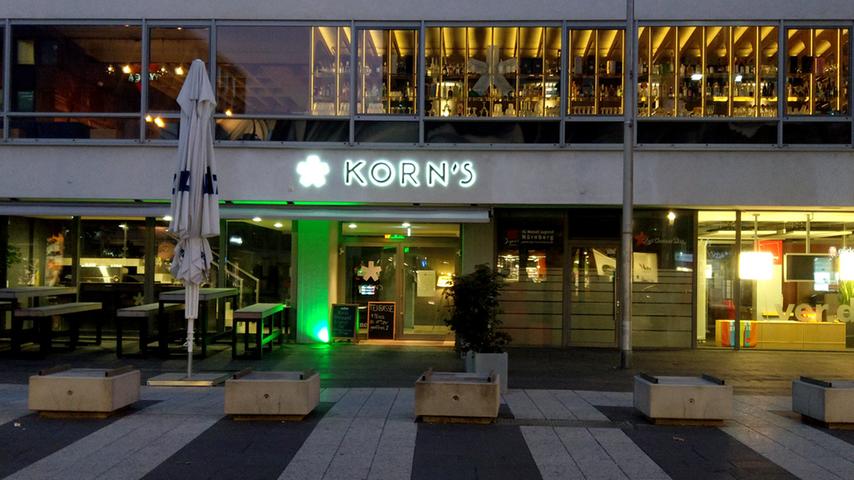 Das Korn's ist sehr vielseitig. Das Lokal ist Restaurant, Bar, Lounge und Event-Location. Geradezu ideal für Nürnberg Pop.