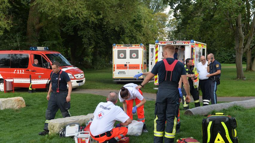 Badeunfall in Erlangen: Frau lebensbedrohlich verletzt