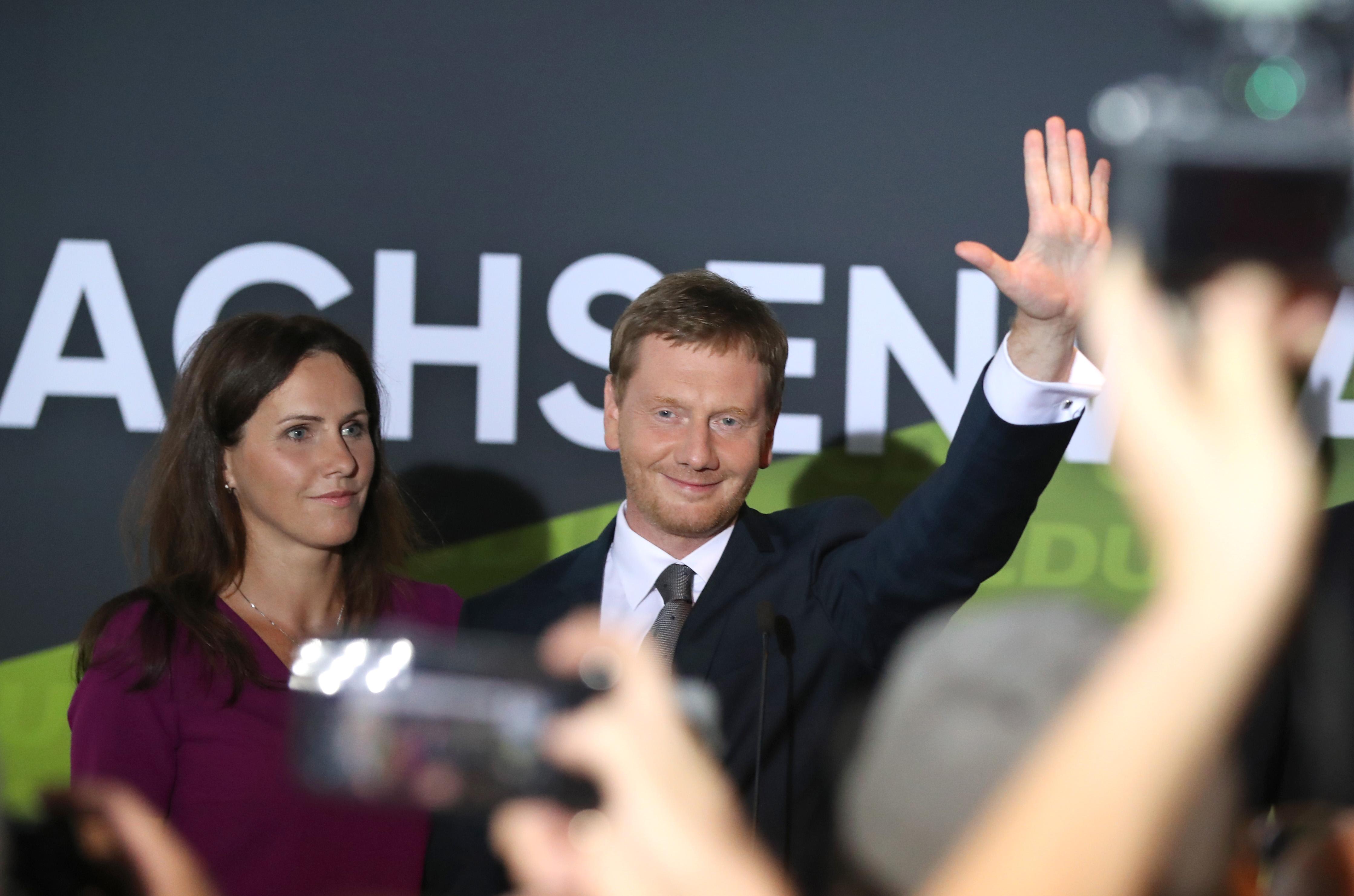 Landtagswahl Sachsen - Wahlparty CDU