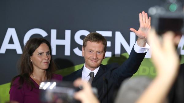 Landtagswahl Sachsen - Wahlparty CDU