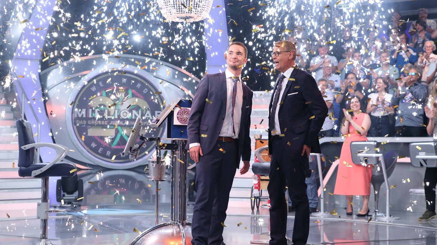 Nicht oft zu sehen: Der Millionenjubel bei der "RTL"-Sendung "Wer wird Millionär". Am Dienstag gibt es wieder einen Hauptgewinner laut dem Fernsehsender und der könnte aus Erlangen kommen.