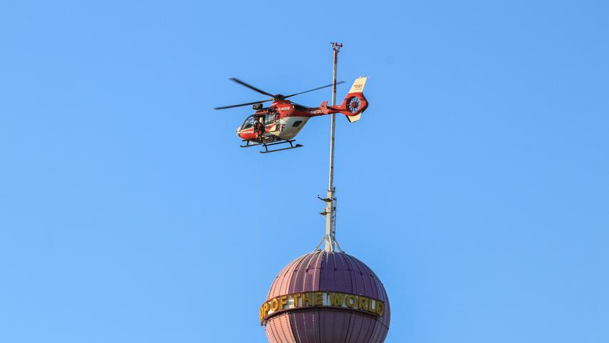 Panne im Freizeitpark Geiselwind: Hubschrauber rettet 25 Menschen aus 60 Metern Höhe