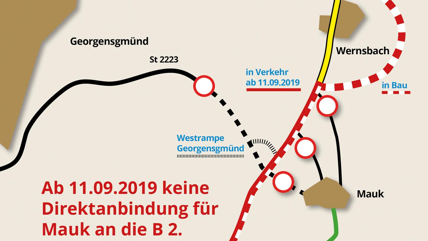 Diese Grafik des Straßenbauamts informiert über die geplanten Straßensperrungen ab 11. September 2019.