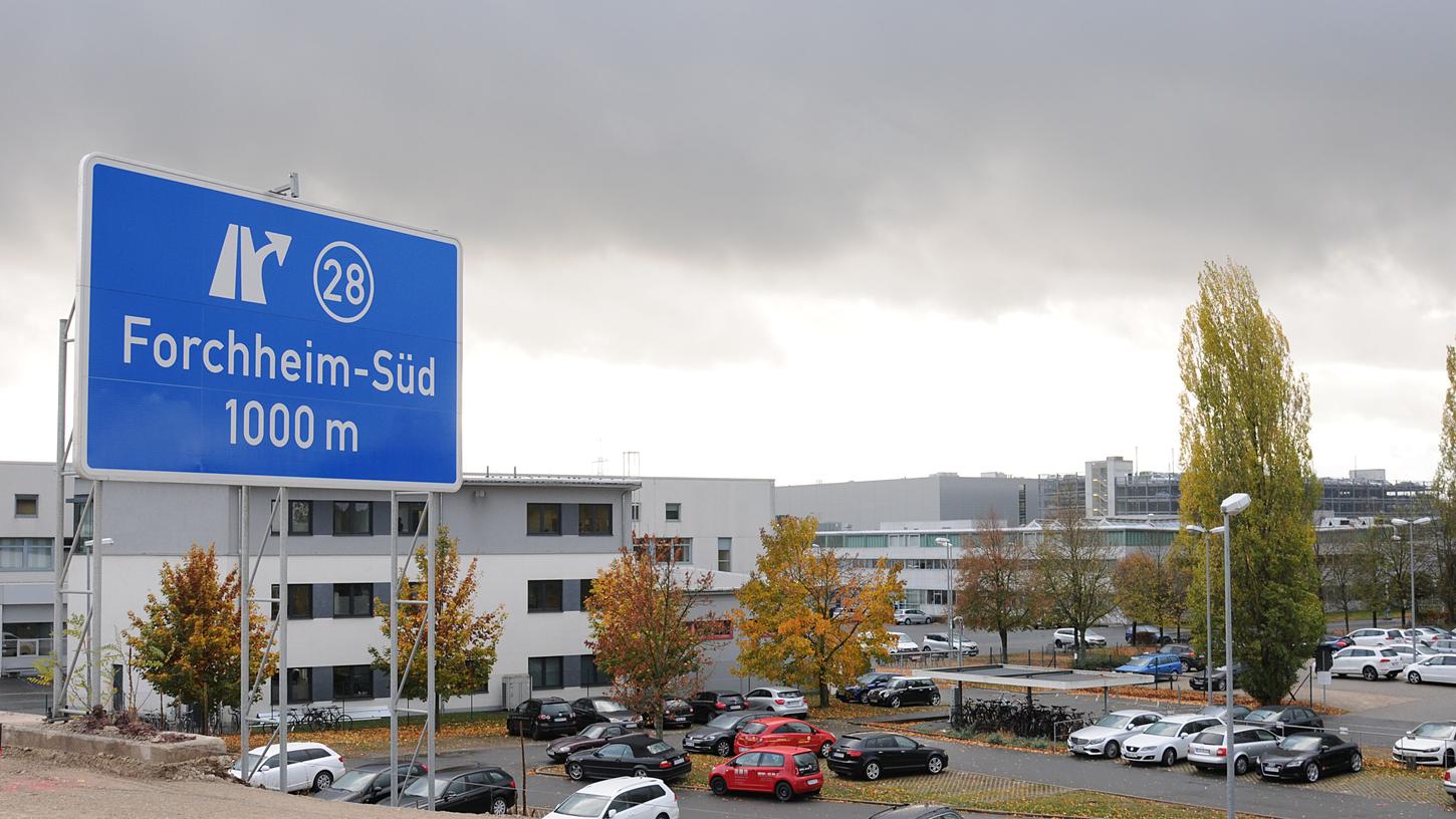 Im Gewerbegebiet im Süden Forchheims haben Großunternehmen wie Siemens ihre Standorte.
