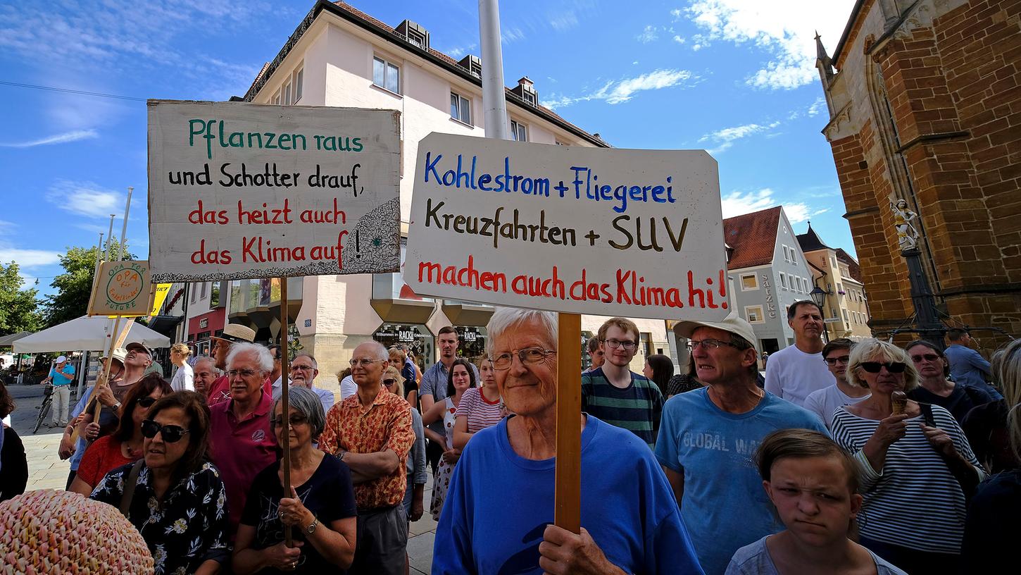 Mit "Großeltern for Future" begannen die Klimaproteste in Neumarkt. Inzwischen wurde ein breites Bündnis geschmiedet.