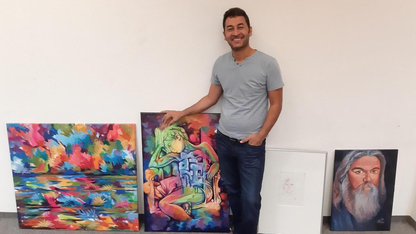 Erste Ausstellung in Erlangen: Flüchtling zeigt seine Werke