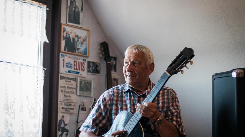 Randy Maxbauer in seinem Studio in Sollenberg. Musik ist seine Leidenschaft.