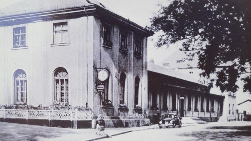 Der Treuchtlinger Bahnhof, vermutlich in den 1950er Jahren.