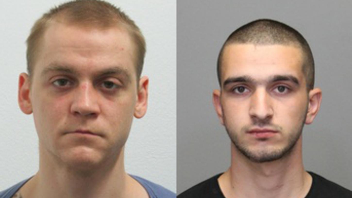 Diese beiden Häftlinge sind in der Nacht zum Montag aus dem Bezirkskrankenhaus in Günzburg geflohen. Die Polizei sucht öffentlich nach ihnen.