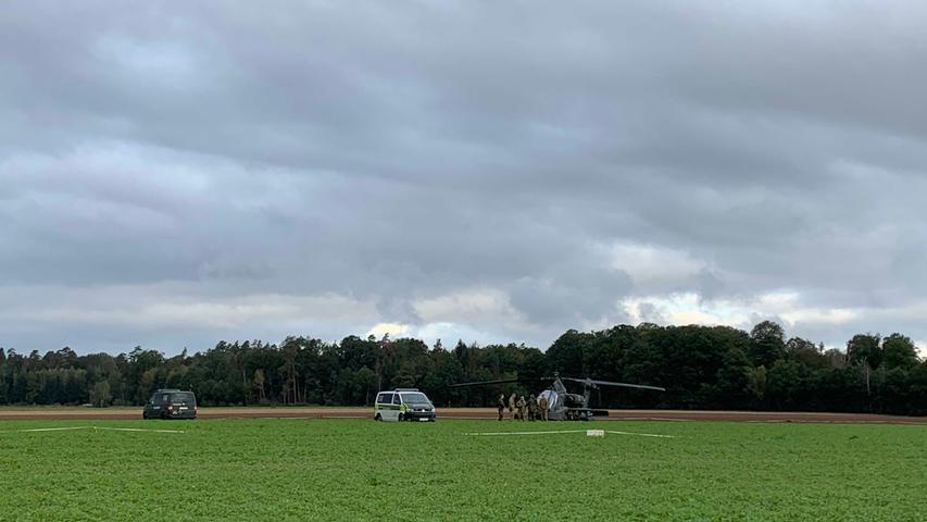 Militärhubschrauber kappt Stromleitung im Landkreis Ansbach: Sperrung der A7
