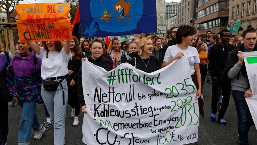 Sternmarsch fürs Klima: Fridays-for-Future-Bewegung demonstriert in Nürnberg