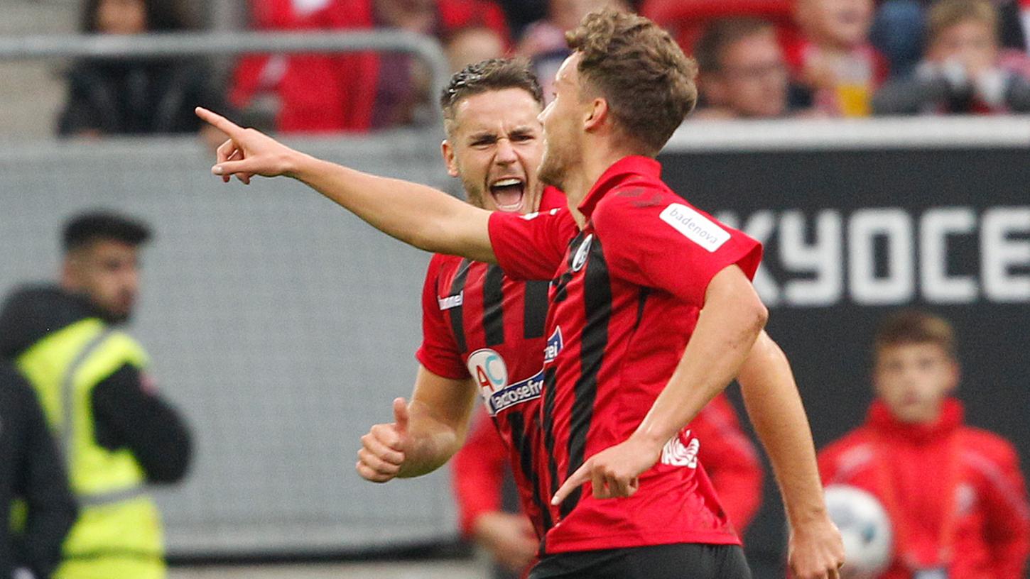 Treffer Waldschmidt, Jubel Freiburg: Der SC setzt sich auch dank des Neu-Nationalspielers gegen die Fortuna aus Düsseldorf durch.