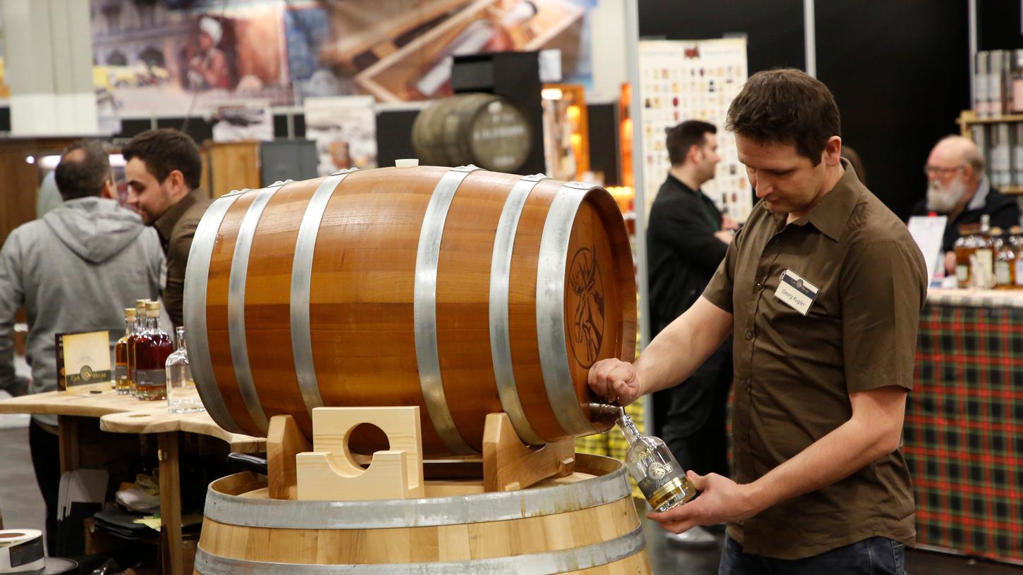 Natürlich war der "Elch Whisky" aus Thuisbrunn auch auf der Nürnberger Whisky-Messe 2018 "The Village" vertreten.