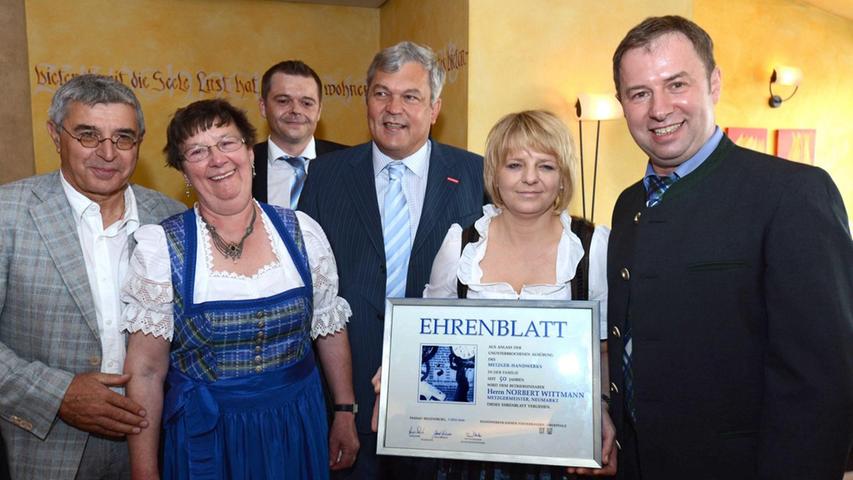 Doppelter Grund zum Feiern: Norbert Wittmann weihte sein 1. Bayerisches Metzgerei- und Weißwurstmuseum ein, zugleich beging sein Unternehmen das 50-jährige Bestehen.