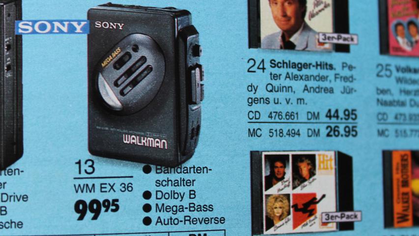 Mit Mega-Bass und Taste zum Vor- und Zurückspulen: der Sony-Walkman.