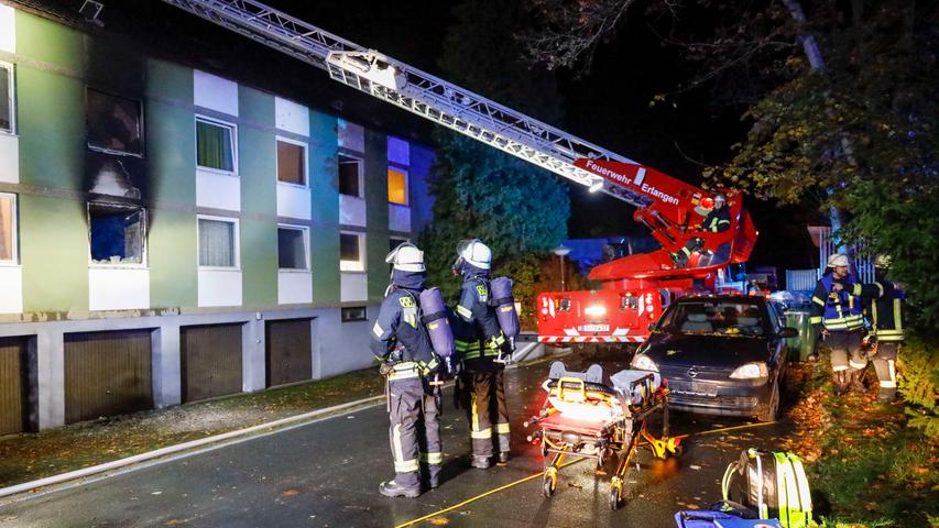 Brand in Erlanger Sozialwohnung: 14 Personen evakuiert