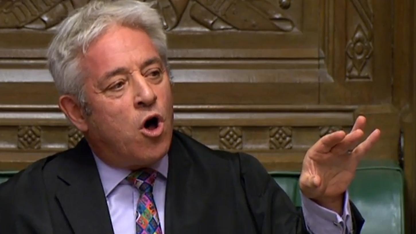 Parlamentspräsident John Bercow lässt eine Abstimmung im Unterhaus in London am Montag nicht zu. Parlamentspräsident John Bercow lässt eine Abstimmung im Unterhaus in London am Montag nicht zu.