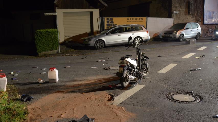Unfall in Unterfranken: Rollerfahrer lebensgefährlich verletzt