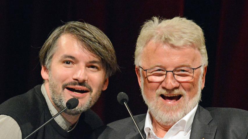 2019 gab es Lesart zuletzt in Schwabach. Das Bild zeigt den damaligen Bürgermeister Dr. Roland Oeser mit Bestseller-Autor Stanisic