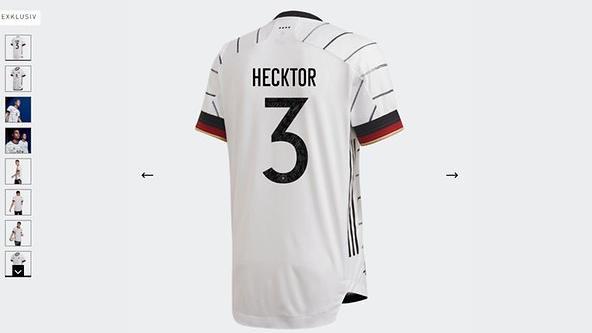 So zeigte der Online-Shop von Adidas den Namen von Nationalspieler Jonas Hector an. So zeigte der Online-Shop von Adidas den Namen von Nationalspieler Jonas Hector an.