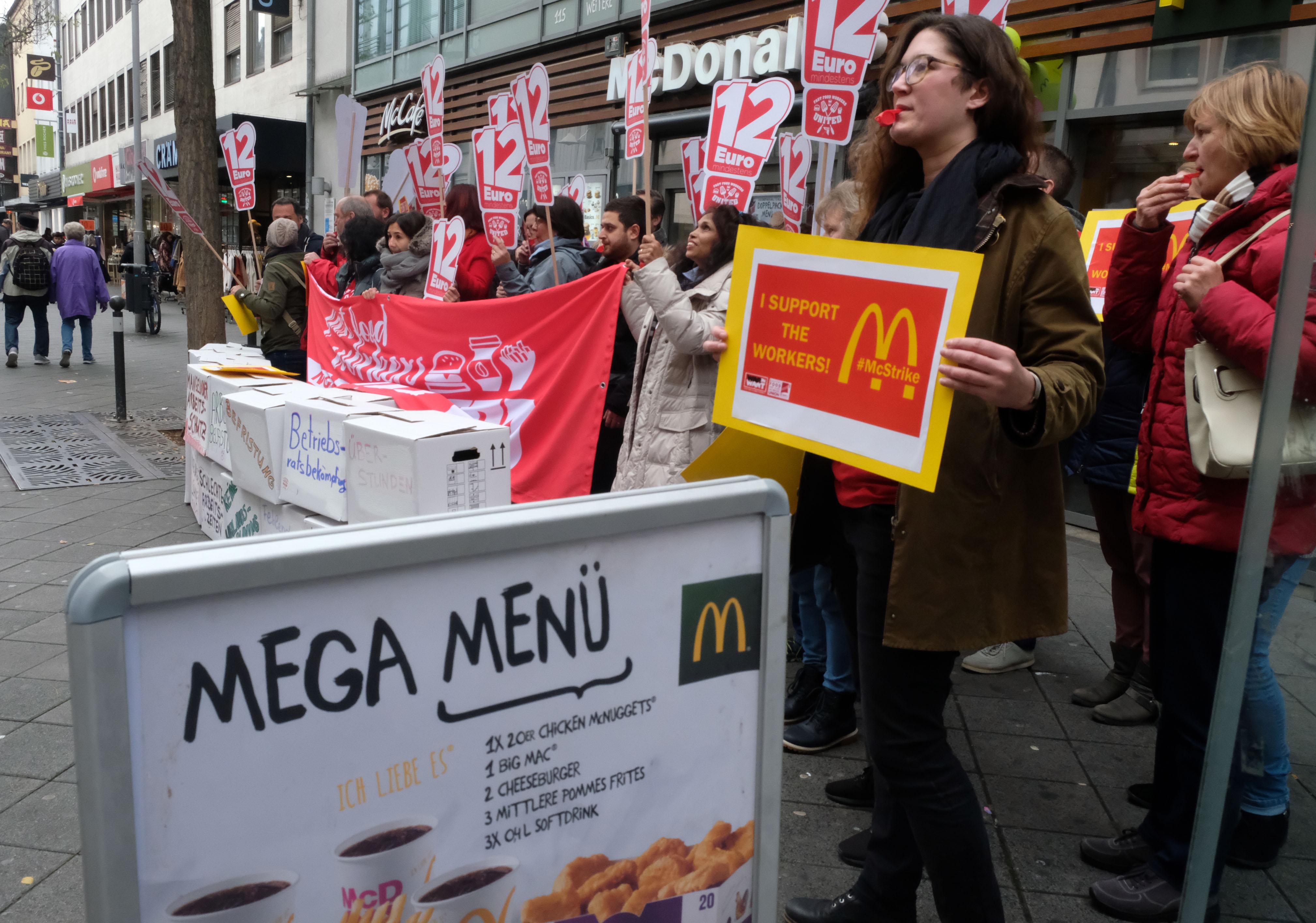 Protest McDonalds-Mitarbeiter